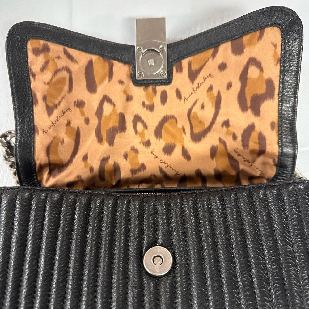 AIMEE KESTENBERG BLACK AND SILVER
CROSSBODY LEATHER HANDBAG - Picture 5 of 6